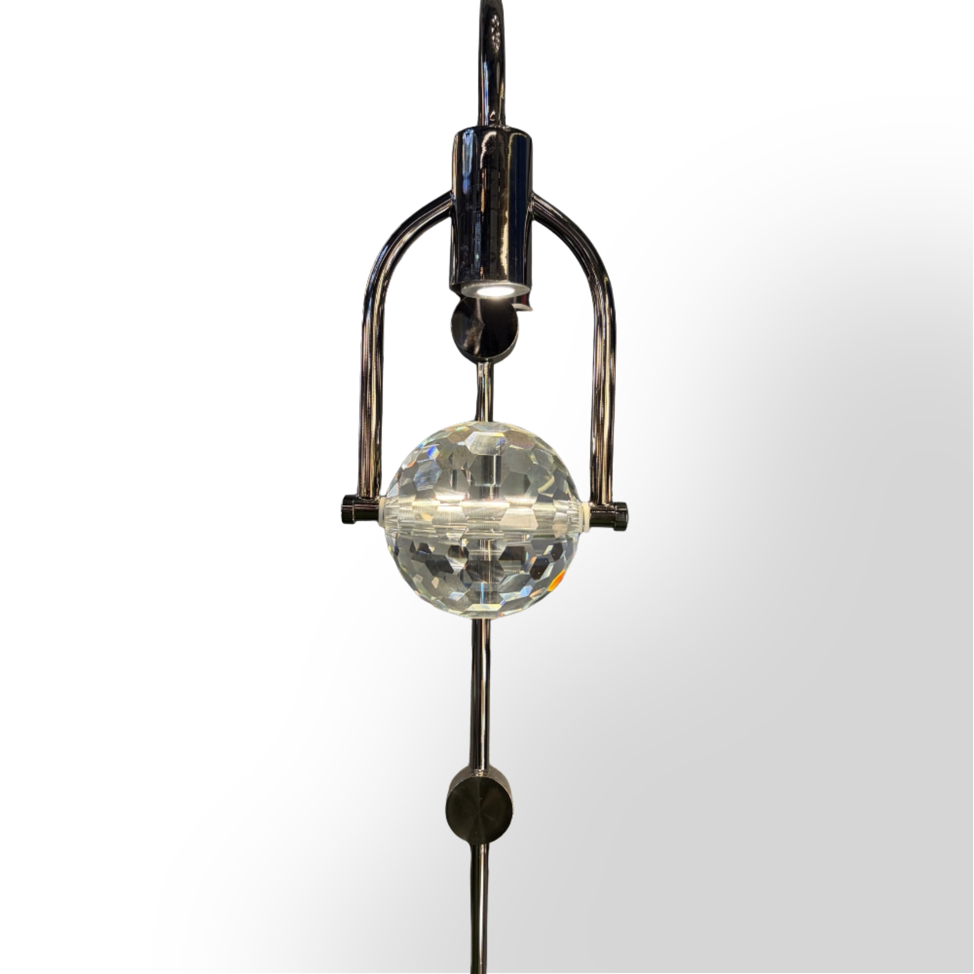 MODERN CRYSTAL ORB HANGING WALL LIGHT
