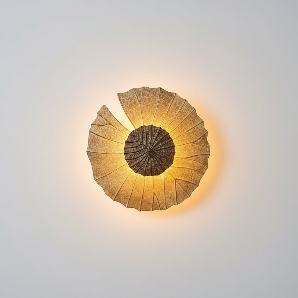 ARTISTIC FLORAL DISC WALL LIGHT
