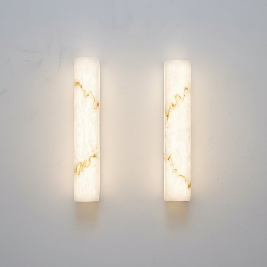 MARBLE FINISH VERTICAL WALL LIGHT