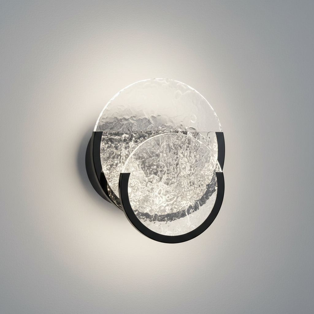 MODERN CRYSTAL DISC WALL LIGHT